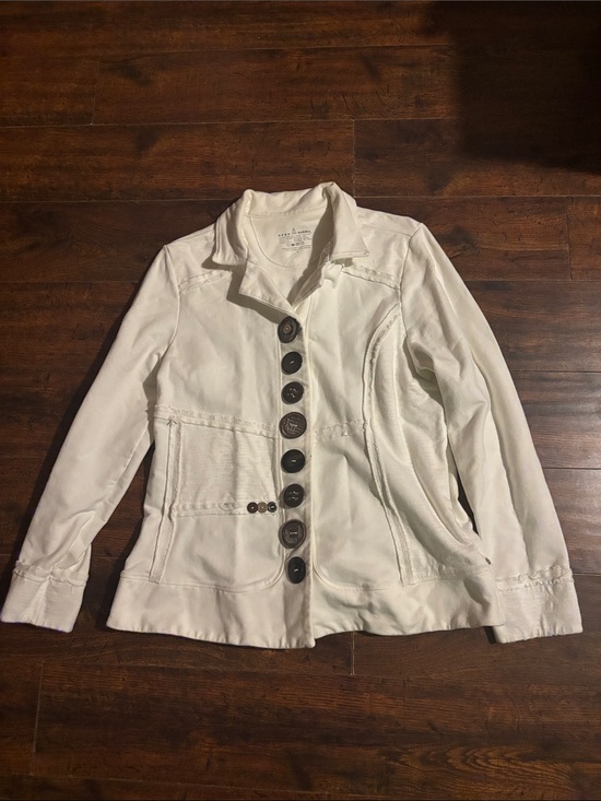 neon buddha Jackets & Blazers - neon buddha Cream Button-Front Women's Blazer